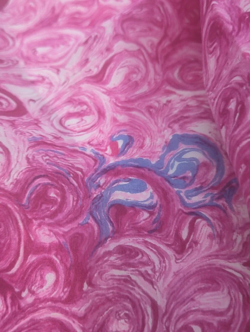 large square silk pink blue scarf abstract watercolor bold print spring summer